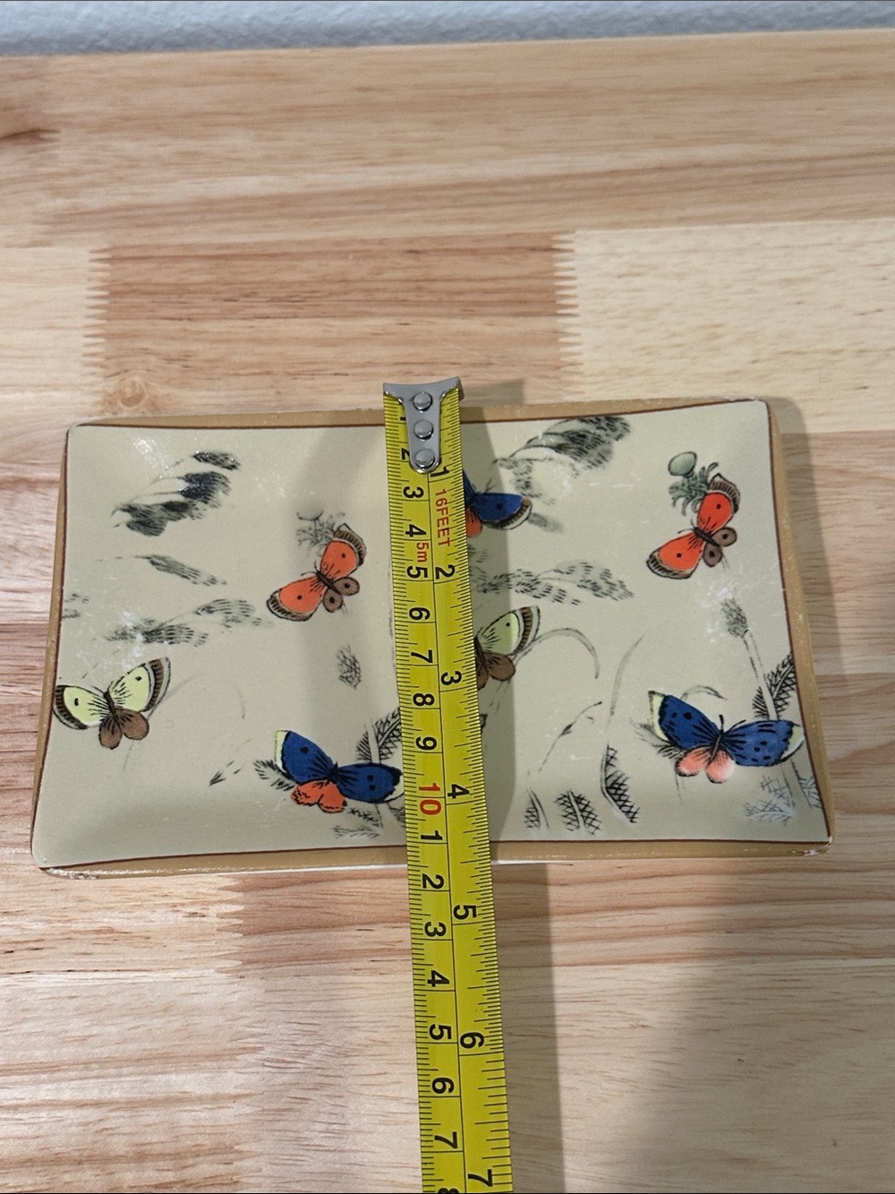 Vintage Hand-Painted Otagiri Japan Butterfly Dish/Tray MCM - Picture 10 of 10
